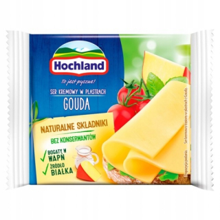 Hochland Cheese roztavil gouda v plátkach 130 g 10 sz