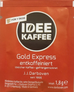 Instantná káva -  Idee Kaffee Gold Káva bez kofeínu. 500ks