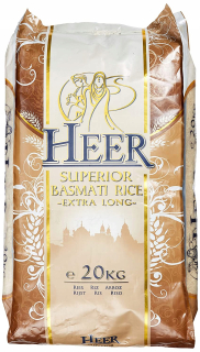 [AK] HEER RICE BASMATI 20 KG INDICKÉ EXTRA DLHÉ