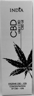 CBD - India konopný olej s CBD 10% konopný olej 10ml