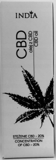 CBD - India konopný olej s CBD 20% konopný olej 10ml