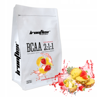 Aminokyseliny - Ironflex BCAA 1000G prášok aminoskupina hmotnosť