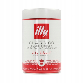 Káva mletá - Illy Classico - hrniec Moka - mletá káva