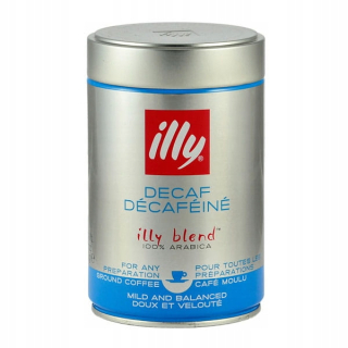 Zrnková káva -  Illy decaseinato 250g mletej kávy v plechovke