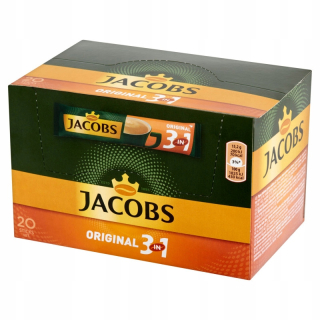 Instantná káva -  Jacobs 3in1 rozpustné kávové originál 20 x 15,2 g