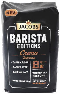Zrnková káva - JACOBS BARISTA CREMA INTENSE granulovaný 1 kg NEMECKO