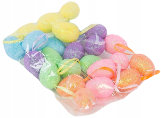 Veľkonočná dekorácia - Glitter Eggs prívesok 25 × 35 mm Veľká noc 24 ks