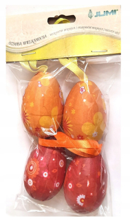 Veľkonočná dekorácia - Veľkonočné vajíčko Jumi Multi -Colored 4 ks.