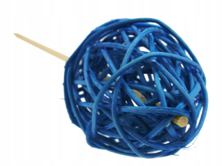 Veľkonočná dekorácia - Blue Rattan Egg na vrchole 17x4,5 cm 1 ks.