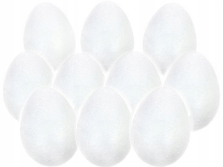 Veľkonočná dekorácia - Vajce s polystyrénom 8 cm 10 kusov Vajce Veľké