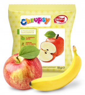 Jablkové lupienky s banánom 18g Crispy Natural 24ks.