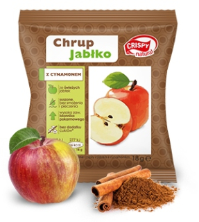 Jablkové lupienky so škoricou 18g Chrumkavé prírodné 24ks.