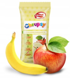 Jablková kocka s banánom 12g Crispy Natural 32ks.