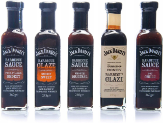 GRILOVÁ OMÁČKA Jacka Daniela BBQ omáčky SADA 5 KS.