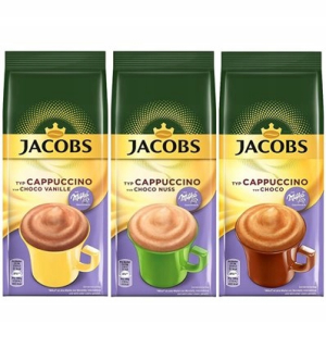 Cappuccino - Kapučíno - Jacobs Cappuccino Milka Choco Nuss Vanilia 3x500g