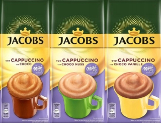 Cappuccino - Kapučíno - Jacobs Cappuccino Sada 1,5 kg 3 Flaváče z Nemecka