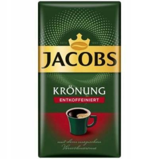 Káva mletá - Jacobs Kronung Entkoffeinirt 500g Mletú kávu