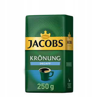 Káva bez kofeínu -  Jacobs Kronung Cofff Káva 0 Kaffeine Mielona 250g