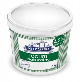 Prírodné jogurt 2% 2C5 pozadia. Bucket 5kg SM Mlekpol