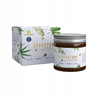 CBD - Jogurt konope pena s CBD k telu s vôňou