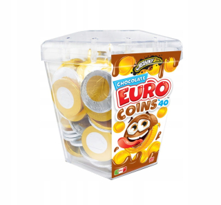 Johny Bee Milk Chocolate Coins Euro 185 ks