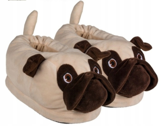MOPS SLIPPERS pes veľkosť. 35 plyšové papuče