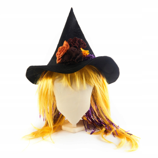 Halloween - Klobúk Peruka Halloween čarodejnica rôzne