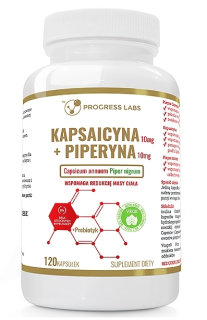 Spaľovač tuku - KAPSAICÍN + PIPERÍN VEGE 120 kapsúl