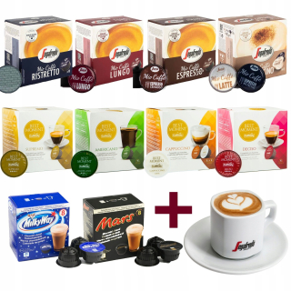 Kávové kapsule - Kapsuly Dolce Gusto Super Set 120ks + šálka kávy
