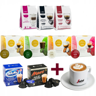 Kávové kapsule - CAPSULES DOLCE GUSTO SUPER SADA 128ks + POHÁR
