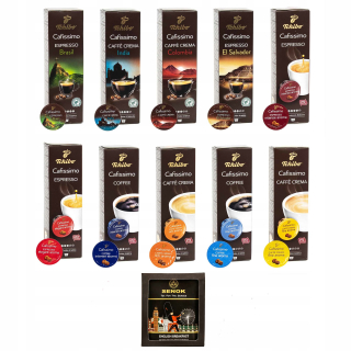 Kávové kapsule - Kapsuly pre Tchibo Cafissimo 100ks + 10 Teas