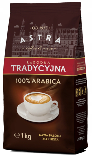 Zrnková káva - ASTRA Káva Mierne tradičné zrnité 1 kg