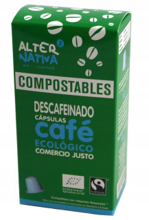 Káva bez kofeínu -  ARABICA FT BIO 10 CAPS NESPRESSO DECAFINE COFFEE