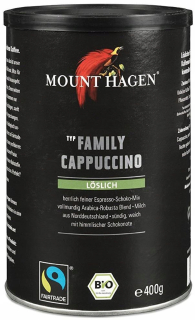 Cappuccino - Kapučíno - Káva Cappuccino Family Fair Trade Bio 400 g Mount
