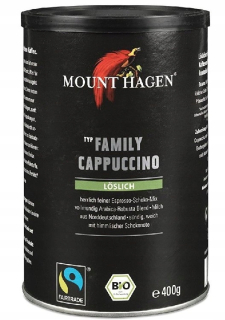Instantná káva - Cappuccino Family Fair Trade Bio 400g Mount H