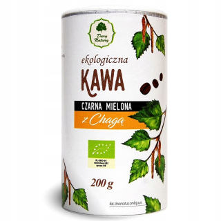 Zelená káva - ZEMNÁ ČIERNA KÁVA S CHAGO BIO 200 g - DARY NATUR