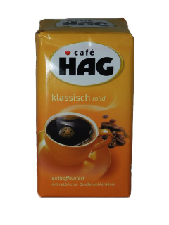 Káva bez kofeínu - HAG KÁVA bez kofeínu klasická jemná mletá 500g