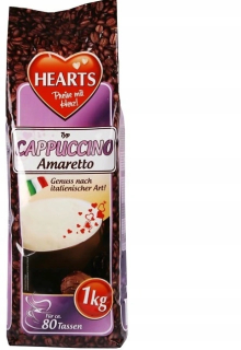Cappuccino - Kapučíno - Káva srdce Cappuccino Amaretto 1kg