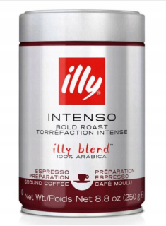 Káva mletá - Mletá káva Illy Intenso Darčeská Arabica 250g