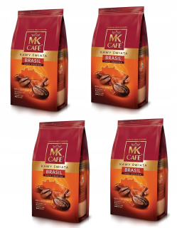 Zrnková káva -  COFFEE MK Cafe BRAZÍLIA BRASIL BEANS 4 X 250G 1KG