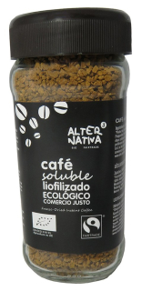 Instantná káva - Rozpustná Káva Arabica 100% Fair Trade 100 g