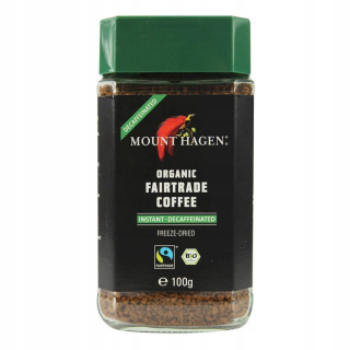 Káva bez kofeínu -  DECAFFEINE, ROZPUSTNÁ KÁVA 100 g MOUNT HAGEN