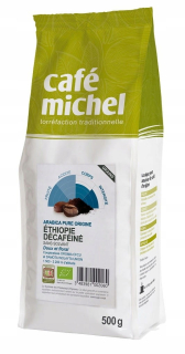 Káva bez kofeínu -  ARABICOVÁ KÁVA ZRNKA DECAFFEÍN. 500g CAFE MICHEL