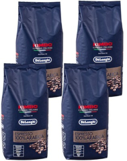 Zrnková káva -  SADA KÁVY DELONGHI KIMBO 4KG JUTEBAG SADA