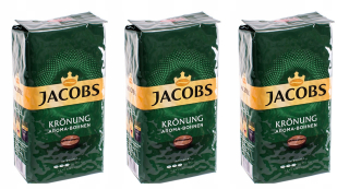 Zrnková káva - Káva Beans Jacobs Kronung 3 x 500 g