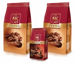 Zrnková káva -  MK Cafe Crema Coffee 1kg x 2 ks + ZADARMO