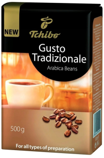 Zrnková káva -  KÁVOVÉ ZRNKY TCHIBO GUSTO TRADIZIONALE 500g