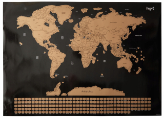Kayet Veľký World Map XL pre BLACK Scratch