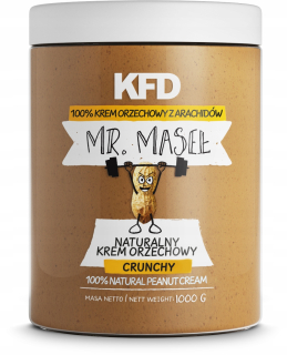 KFD arašidové maslo 100% -Peanut maslo-1kg Crunchy