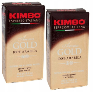 Káva mletá -  Kimbo Aroma Gold 100% Arabica 2x250g Mleté kávy
